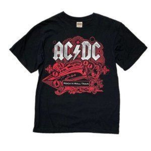 Vintage AC/DC 2009 'Black Ice' Rock n' Roll Train Concert Band Tee